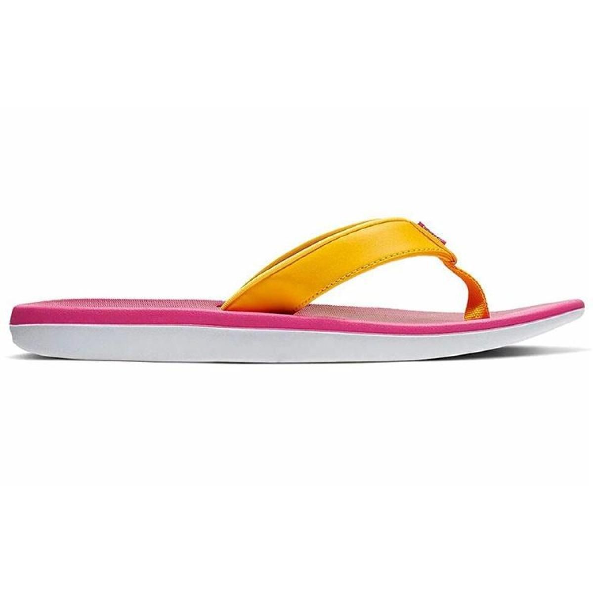 Женские шлёпанцы Nike Bella Kai Thong Pink/Yellow