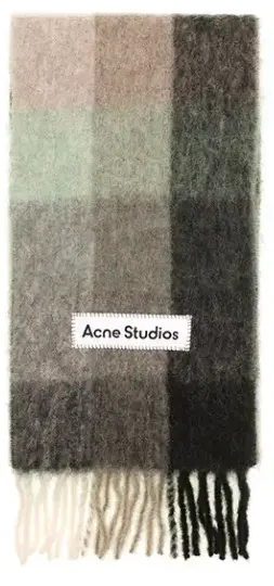 Вязаный шарф Acne Studios Black/Gray