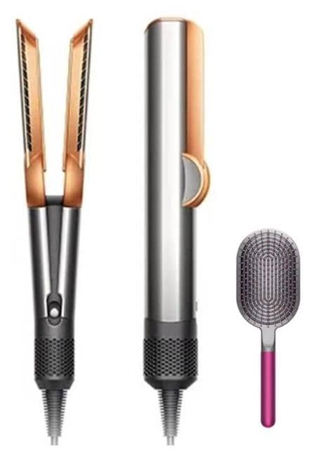 Выпрямитель для волос Dyson Airstrait Straightener HT01 + Hairbrush, Nickel/Copper