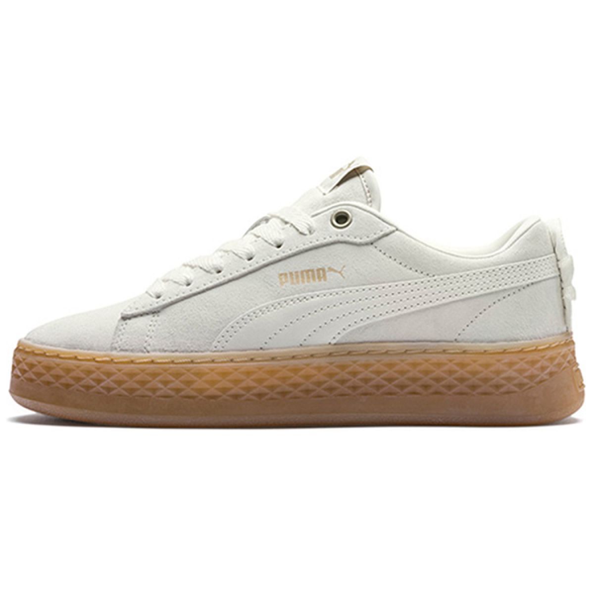 Женские кеды Puma Smash White/Gold
