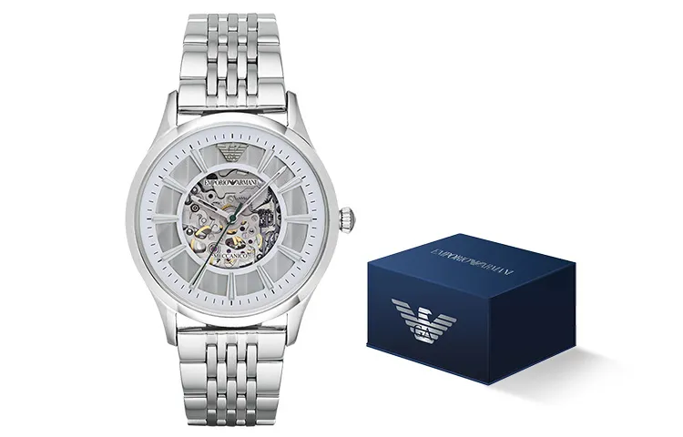 Мужские механические часы Emporio Armani Silver