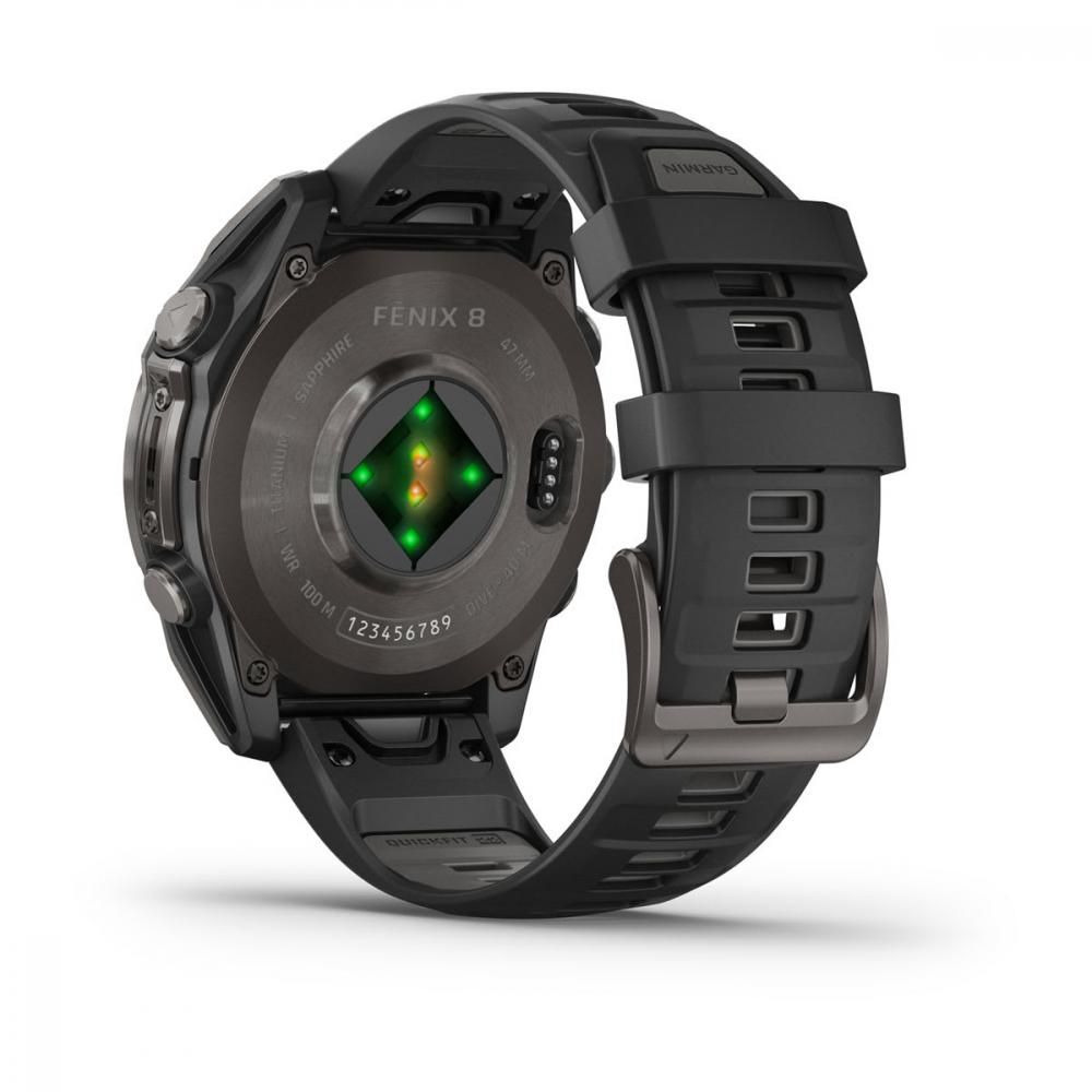 Умные смарт-часы Garmin Fenix 8, 47 mm, NFC, GPS, Slate Gray/Black Silicone Band