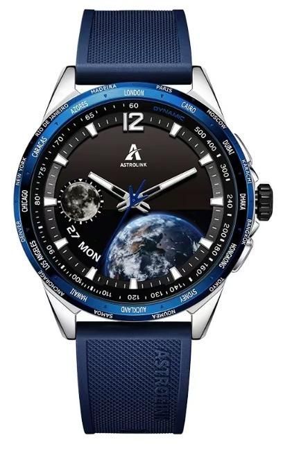 Умные смарт-часы BeiDou Astrolink S, 45 mm, Bluetooth, Blue/Silver