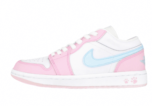 Женские кроссовки Jordan Air Jordan 1 LOW White/Pink Foam/Glacier Blue