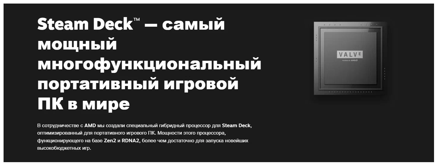 Игровая приставка Valve Steam Deck 512 GB SSD Black