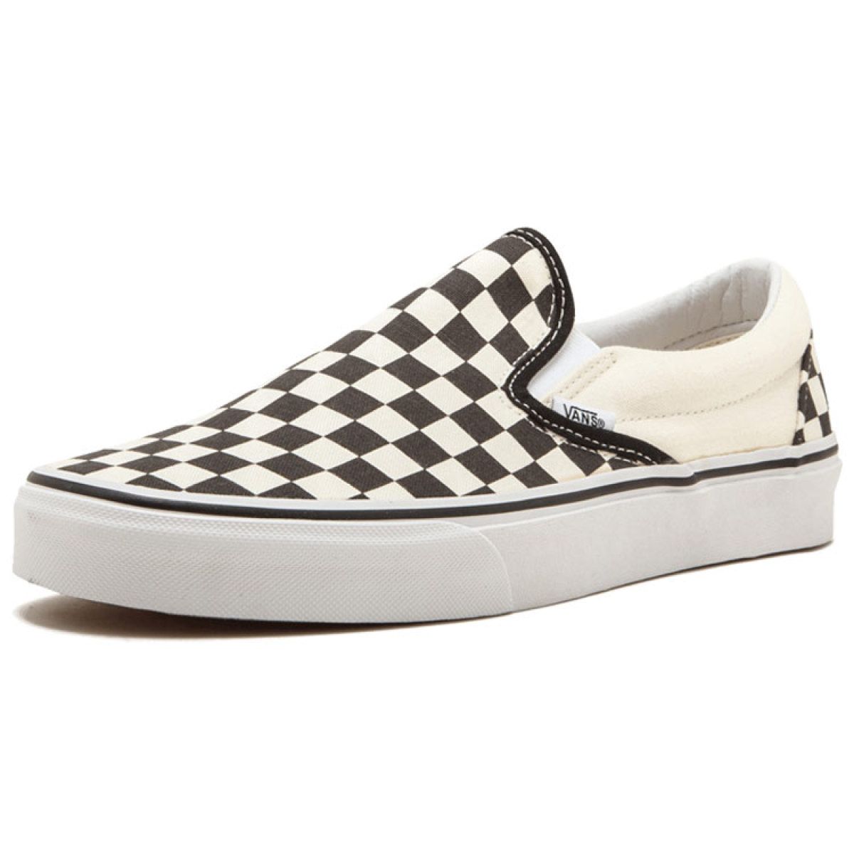 Слипоны Vans Classic Black Off White "Checkerboard"