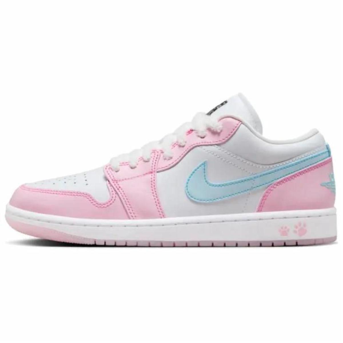 Женские кроссовки Jordan Air Jordan 1 LOW White/Pink Foam/Glacier Blue
