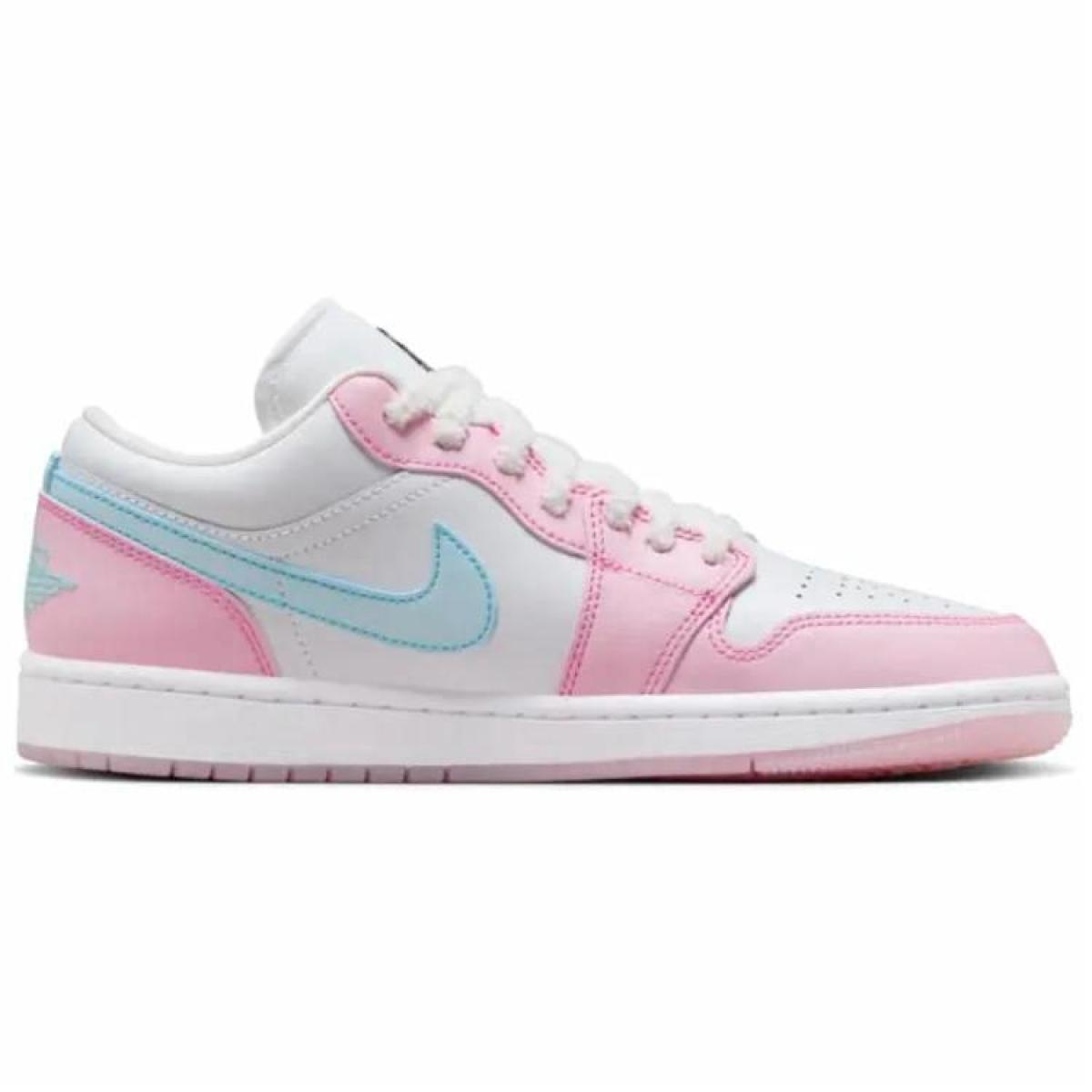 Женские кроссовки Jordan Air Jordan 1 LOW White/Pink Foam/Glacier Blue