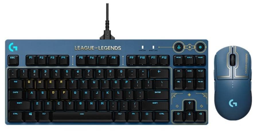 Клавиатура и мышь Logitech G Pro Hextech League of Legends Limited Lightsync RGB GX Brown Switch   Blue