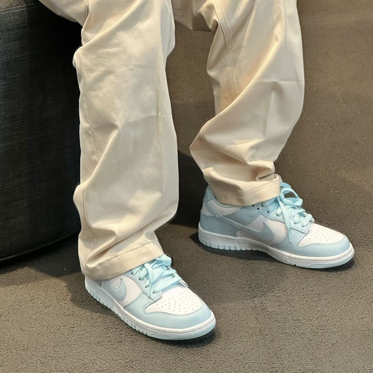 Подростковые кроссовки Nike Dunk Blue/White GS