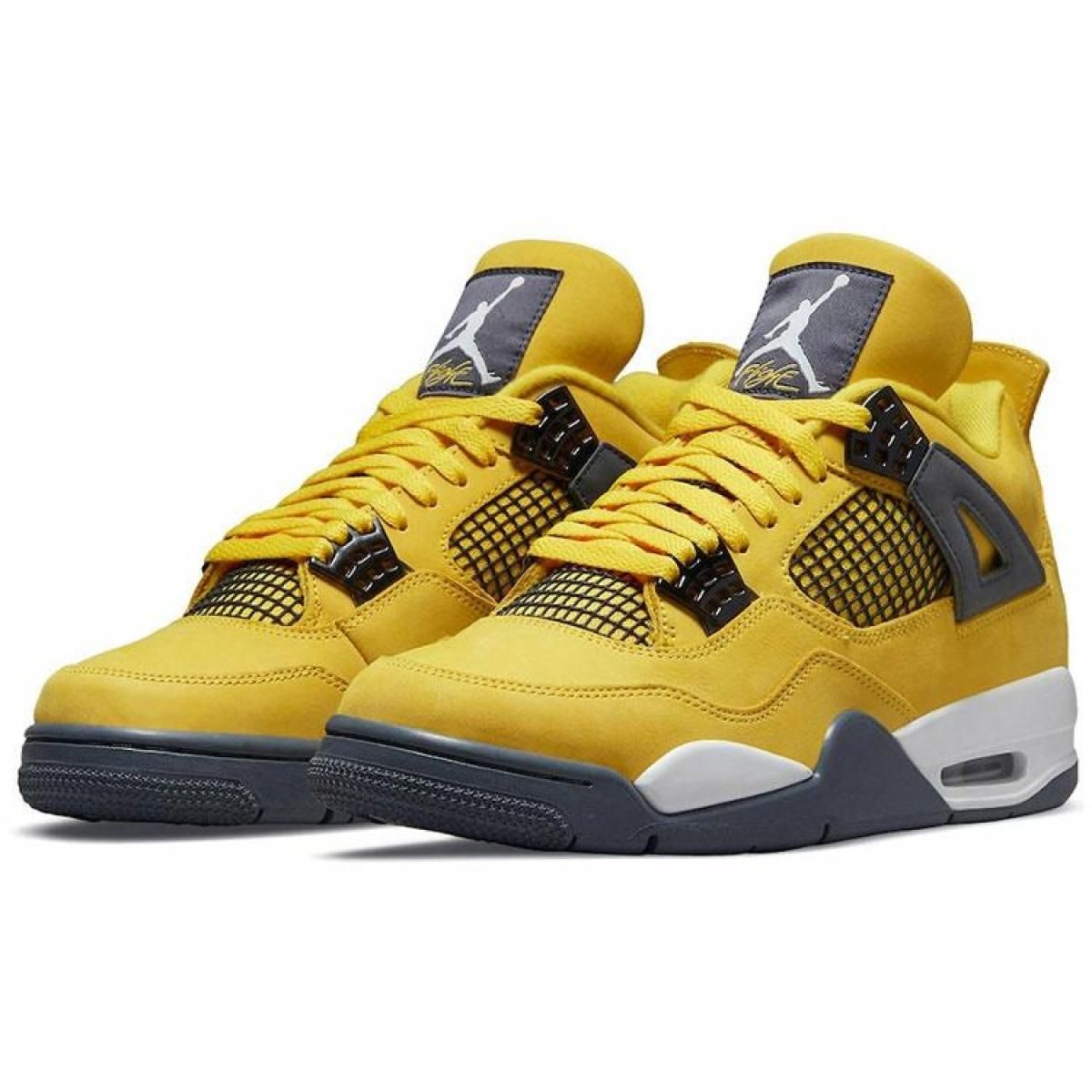 Кроссовки Jordan 4 Retro Lightning 2021 Mid Yellow