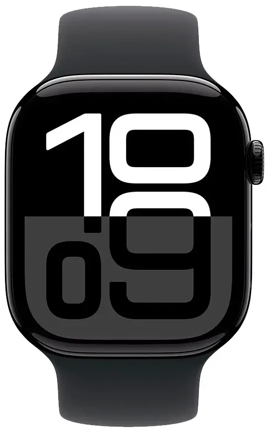Умные смарт-часы Apple Watch Series 10, 46мм, GPS+Cellular, Jet Black Aluminum Case, Black Sport Band