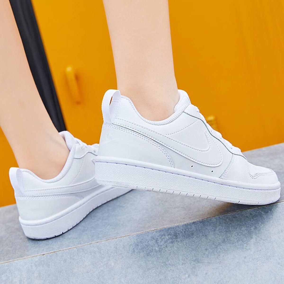 Подростковые кроссовки Nike Court Borough 2 Low White GS