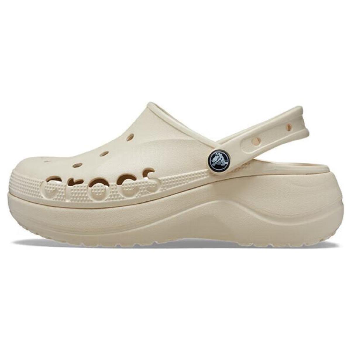 Женские сабо Crocs Baya Platform Clog 4.1 cm Beige
