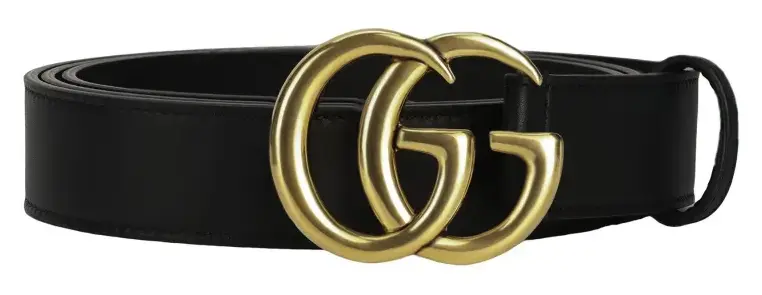 Ремень Gucci Double G Brass Buckle Antique Brass Buckle 1 Width 110 Black