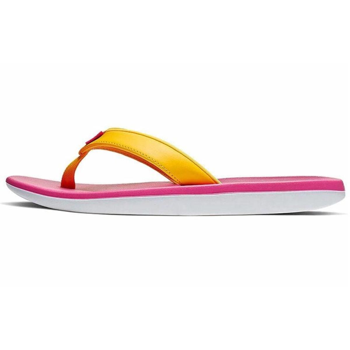 Женские шлёпанцы Nike Bella Kai Thong Pink/Yellow