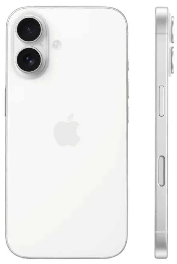 Смартфон Apple iPhone 16 128 GB, Dual nano SIM, White