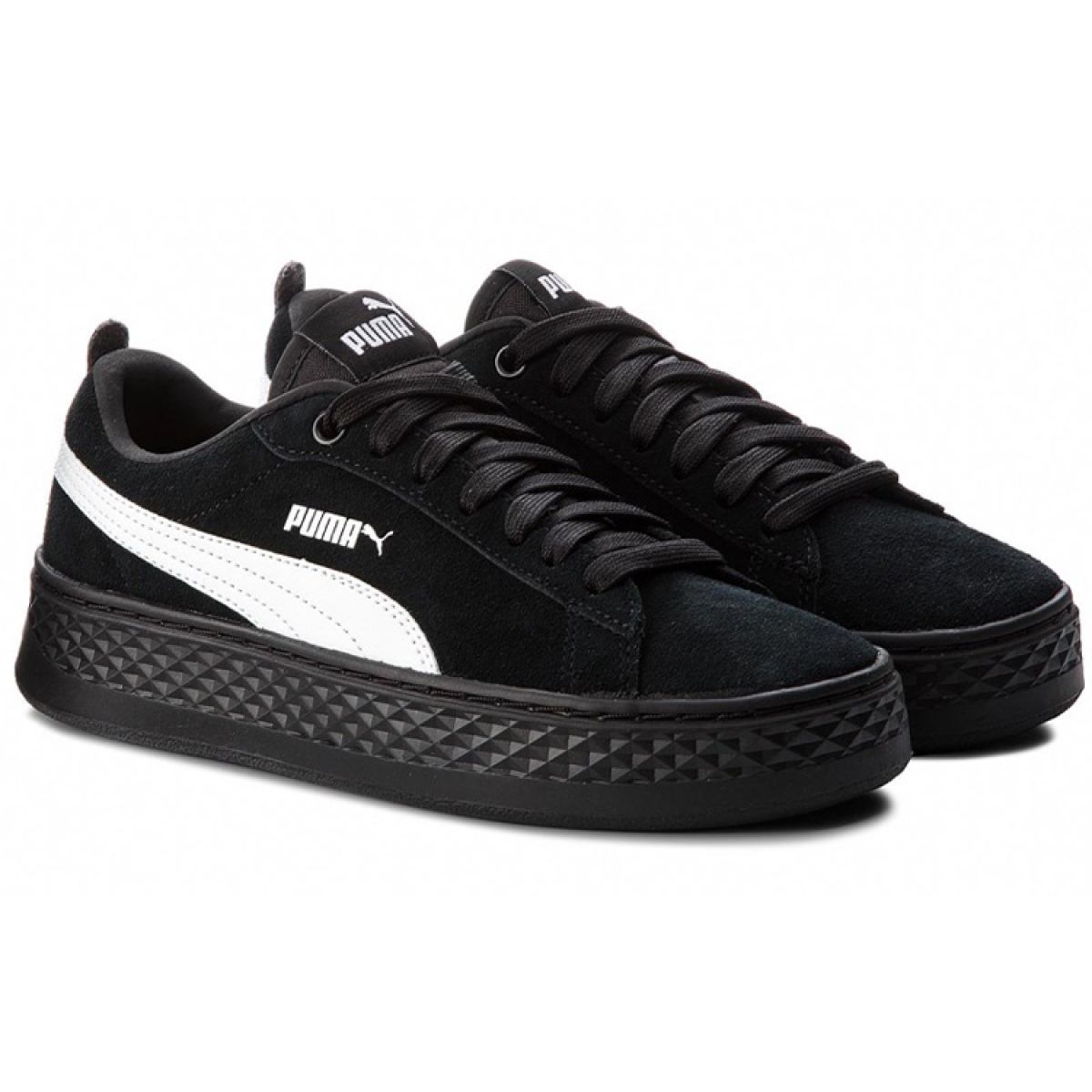 Женские кеды PUMA Smash Platform Suede Black/White