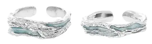 Кольца Miss Toya Silver/Blue