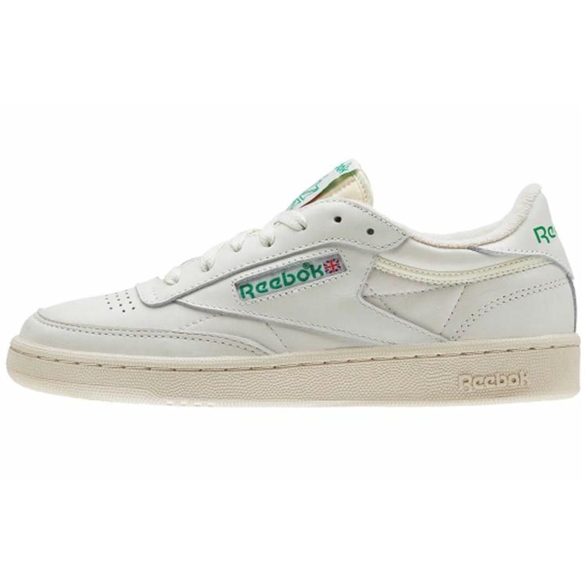 Женские кеды Reebok Club C 85 Vintage Beige/Green