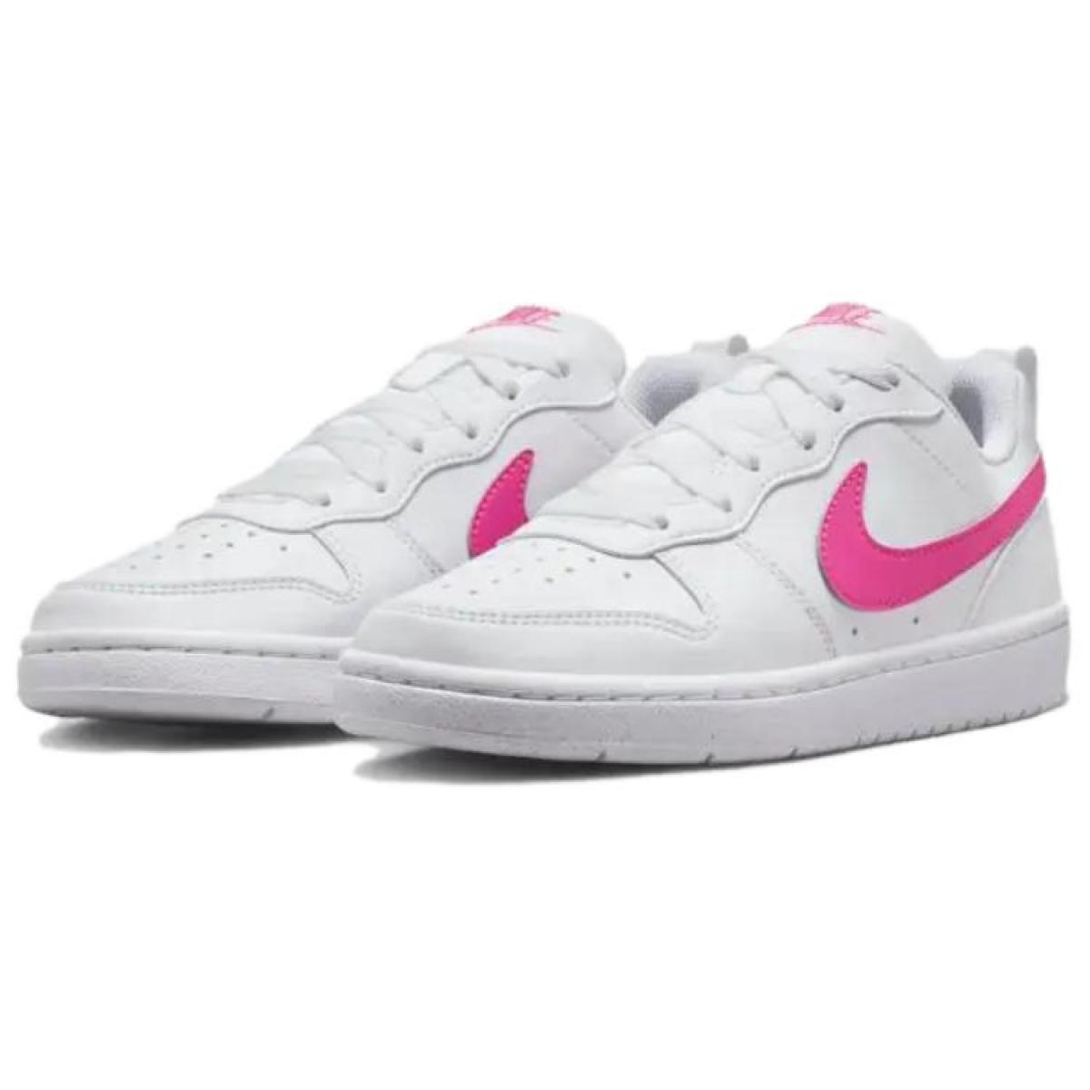 Подростковые кроссовки Nike Court Borough White/Pink GS