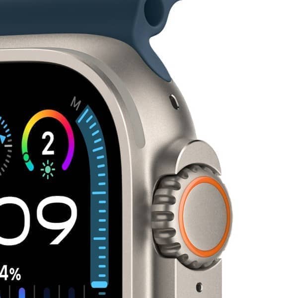 Умные смарт-часы Apple Watch Ultra 2 (2024) 49мм, GPS+Cellular, Natural Titanium Case, Blue Ocean Band