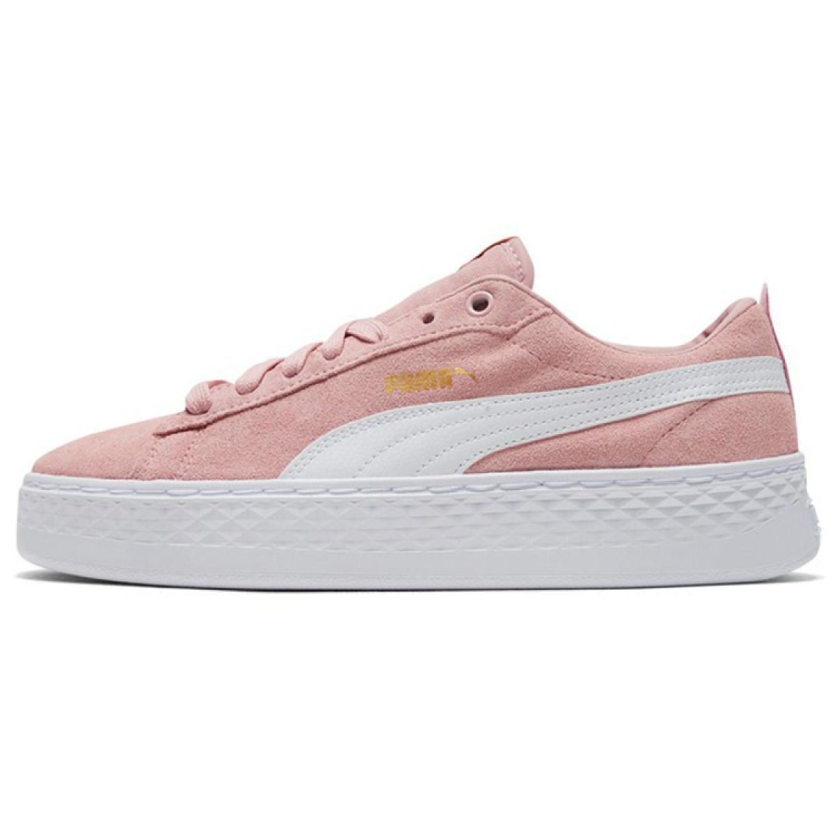 Женские кеды Puma Smash Platform White/Pink