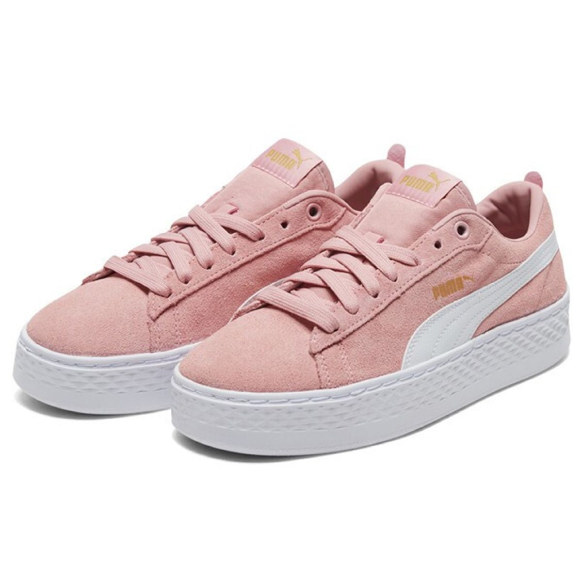 Женские кеды Puma Smash Platform White/Pink