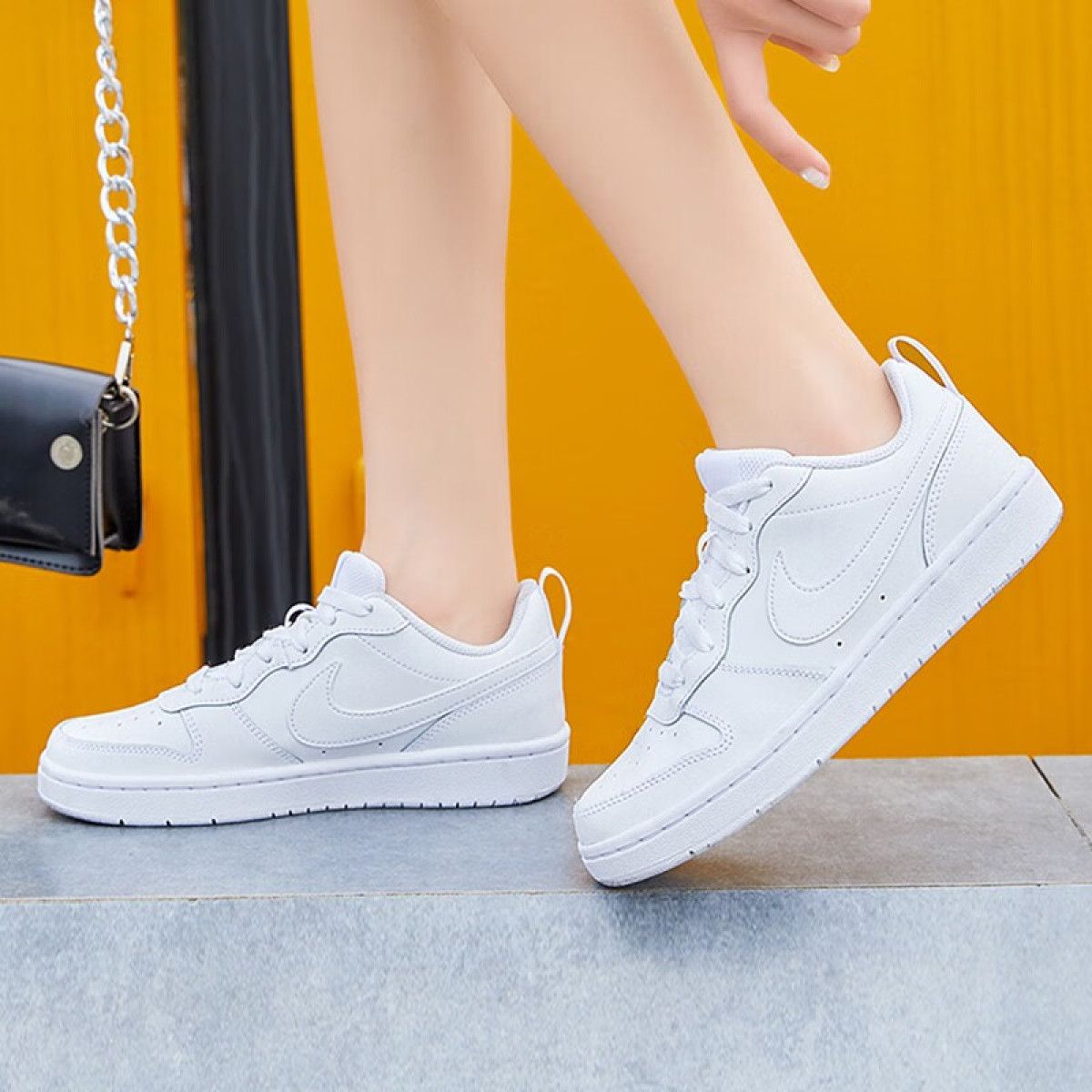Подростковые кроссовки Nike Court Borough 2 Low White GS