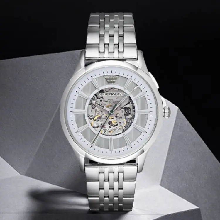 Мужские механические часы Emporio Armani Silver