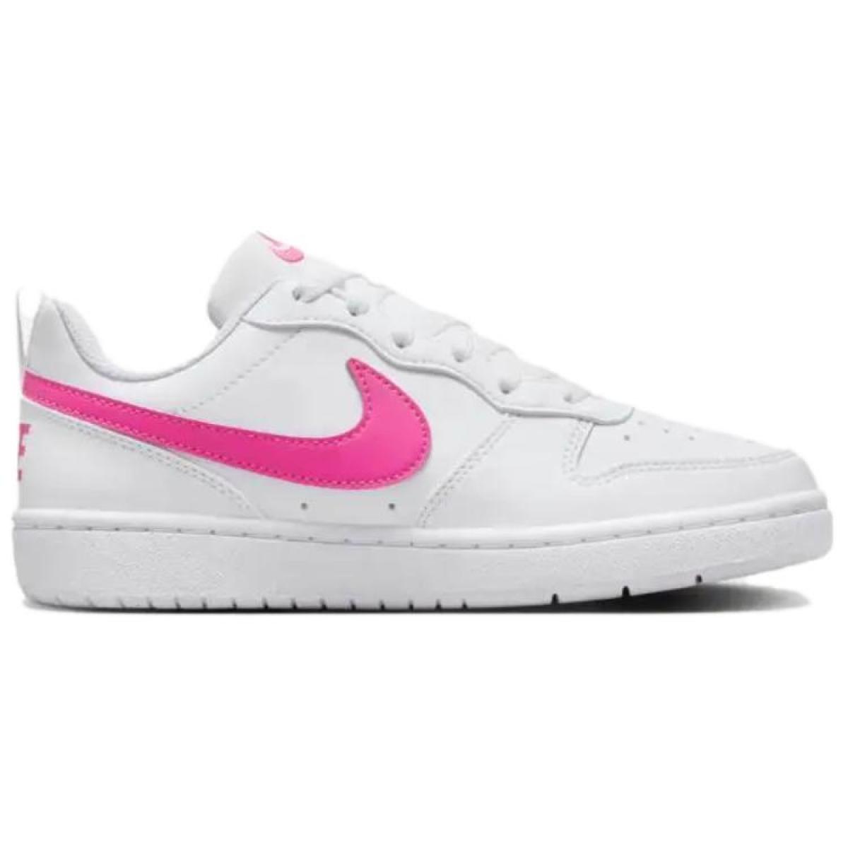 Подростковые кроссовки Nike Court Borough White/Pink GS