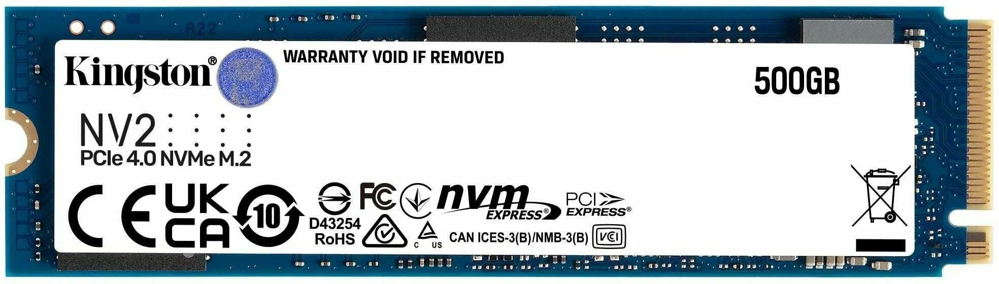 Внутренний накопитель SSD Kingston 500 GB M.2 (SNV2S/500G)