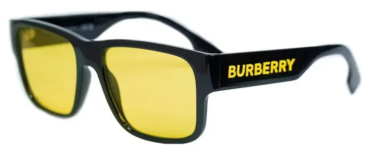 Солнцезащитные очки Burberry Black Frame With Yellow Lenses