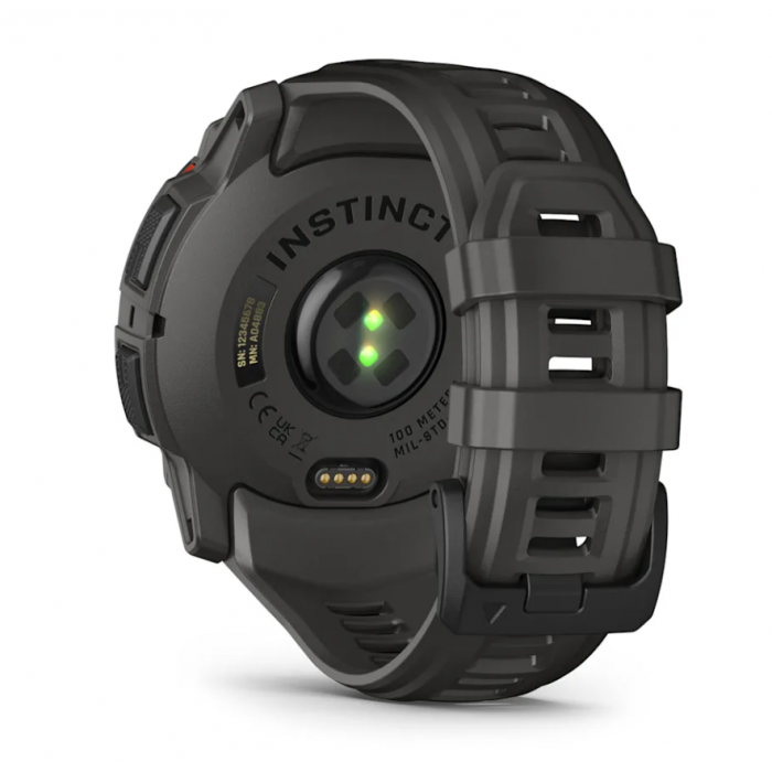 Умные смарт-часы Garmin Instinct 3 Solar, 50 mm, GPS, Black with Charcoal Band