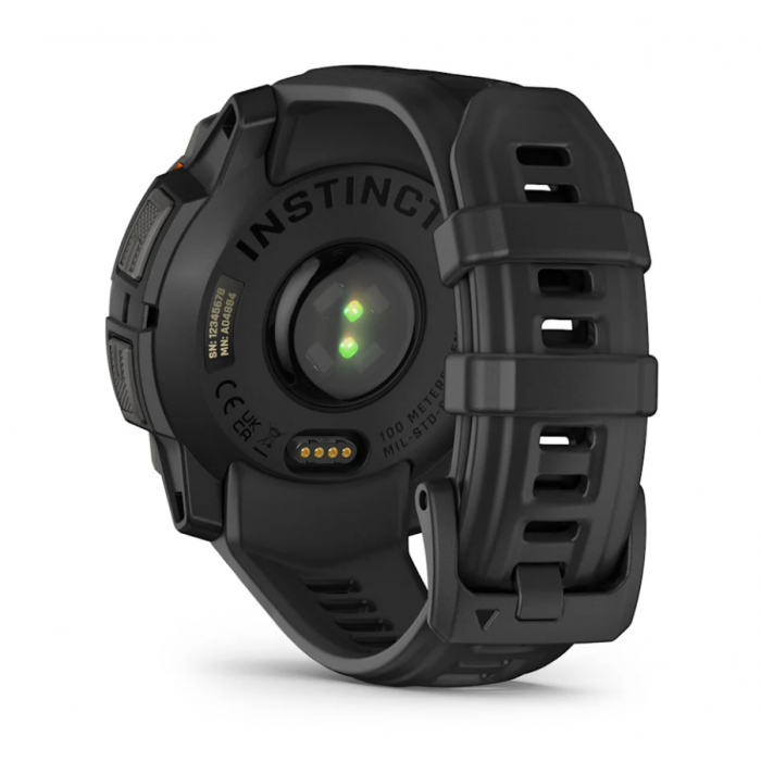 Умные смарт-часы Garmin Instinct 3 Solar, 45 mm, GPS, Black with Charcoal Band
