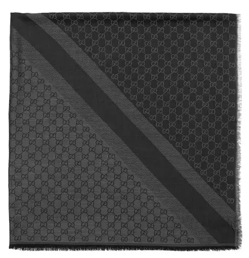 Вязаный шарф Gucci Black/Grey