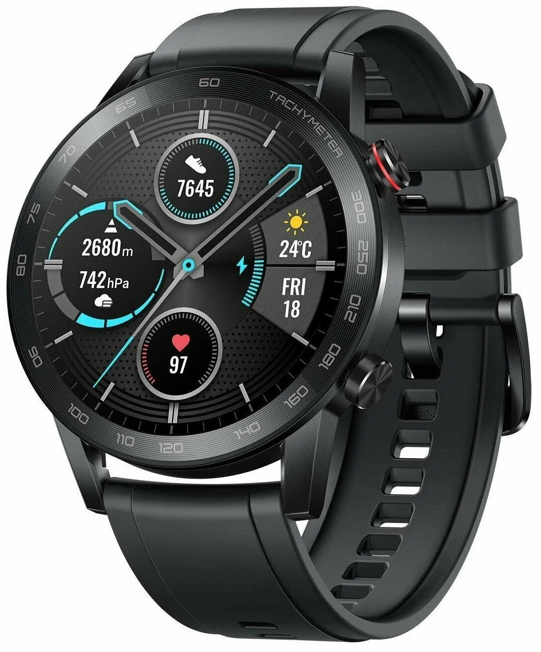 Умные смарт-часы Honor MagicWatch 2, 46 mm, NFC, GPS, Black